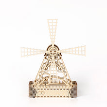 Load image into Gallery viewer, 3D Wooden Puzzles Music Box Dutch Windmills
