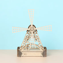 Load image into Gallery viewer, 3D Wooden Puzzles Music Box Dutch Windmills
