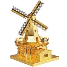 Load image into Gallery viewer, 3D Metal Puzzles DIY Dutch Windmill Model Kits for Teens Hobbies Toys Great Gifts-89 Pcs

