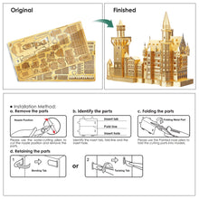 Load image into Gallery viewer, 3D Metal Puzzle Neuschwanstein Castle Model Building Kits DIY Toys Jigsaw for Teen Adult Birthday Gifts
