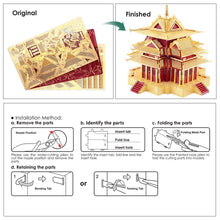 Load image into Gallery viewer, 3D Metal Puzzle The Watchtower of Forbidden City Building Model Kit DIY for Adult Jigsaw Toy Birthday Gifts
