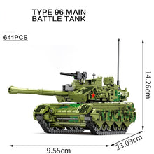 Load image into Gallery viewer, Military 641PCS Main Battle Tank Bricks Heavy Armed Weapon Building Blocks Collectible Display For Children Adults
