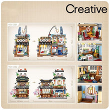 Load image into Gallery viewer, Building blocks Japanese-style street view izakaya aquatic product store mini small particles assembled toy puzzle girl boy
