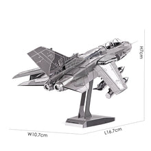 Load image into Gallery viewer, 3D Metal Puzzles for Adult Tornado Fighter Jets DIY Toy Jigsaw Brain Teaser Model Kits Best Birthday Gifts