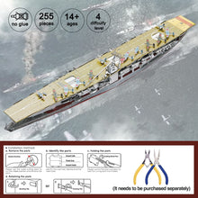 Load image into Gallery viewer, 3D Metal Puzzle Teens Akagi Aircraft Carrier Model Kits Japan Battleship DIY Jigsaw Toy
