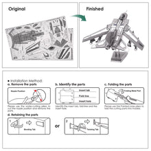 Load image into Gallery viewer, 3D Metal Puzzles for Adult Tornado Fighter Jets DIY Toy Jigsaw Brain Teaser Model Kits Best Birthday Gifts