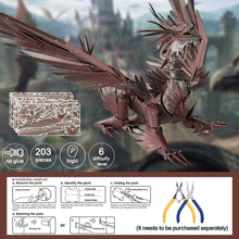 Load image into Gallery viewer, 3D Metal Puzzles Hellstrom Dragon Jigsaw Model Building Kits for Adult DIY Set Creative Toys for Kids Brain Teaser